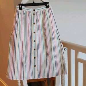Rainbow Strip Skirt from J. Crew Factory
